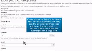 cPanel How to Limit the Number of Autoresponder Messages Sent in cPanel [upl. by Sierra]