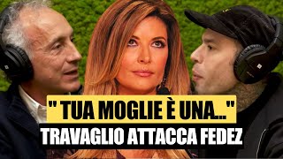 🔴 TRAVAGLIO ATTACCA FEDEZ quotSei fissato con Lucarelli perché con tua mogliequot [upl. by Alenson]