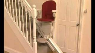 Stannah Stairlift With Hinged Railmp4 [upl. by Kayley]