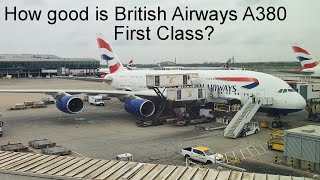 Trip report British Airways First Class A380 London Heathrow to Washington IAD [upl. by Ecinej]