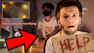 REACTING to Faline san summuning GHOSTS in his dorm SCARY REACTION [upl. by Mahda]