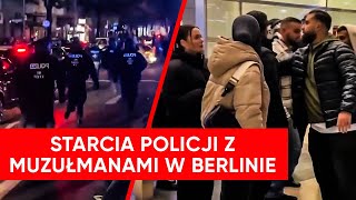 Niespokojna noc w Berlinie Propalestyńscy aktywiści starli się z policją [upl. by Lempres496]