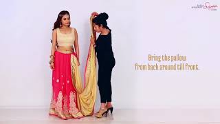 How To Wear A Lehenga Style Saree in Different Style  Lehenga Style Saree Draping [upl. by Ane]