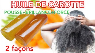 💎48 Comment faire LHUILE DE CAROTTE pour la POUSSE DES CHEVEUX 2 façons  BIBI amp VICKY [upl. by Maziar]