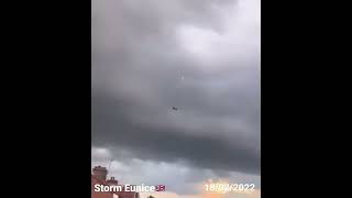 Flying Bin Storm Eunice UK February 2022 [upl. by Suiramad178]