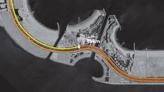 Ras Al Khaimah Half Marathon 2024 Route Map [upl. by Htnamas]