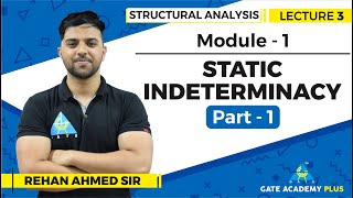 Lecture 3  Module 1  Static Indeterminacy Part  1  Structural Analysis [upl. by Yzus]