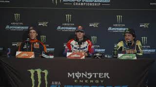 Monster Energy Supercross Press Conference Round 15  Philadelphia [upl. by Dlaniger]