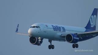 GoAir plane landing side view [upl. by Etnod]