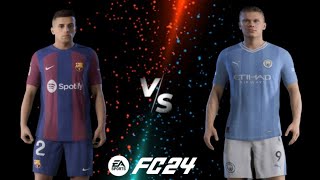 EA FC24 PS5  Man City VS Barcelona  feat Haaland Cancelo De Bruyne 🎮🔥 [upl. by Kcirdet]