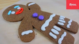 GALLETA GIGANTE DE JENGIBRE  GIANT GINGERBREAD MAN COOKIE [upl. by Ecirrehs923]