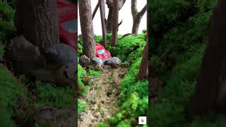 Snails vs Jeep in Miniature Forestminiature shorts short viral trending snail nature toys [upl. by Ssilem656]