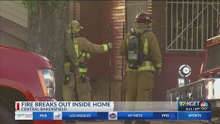 Earlymorning fire damages home on Chester Ave in Bakersfield [upl. by Novaj]