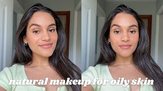 natural makeup for oily skin easy amp long wearing [upl. by Anaiq]