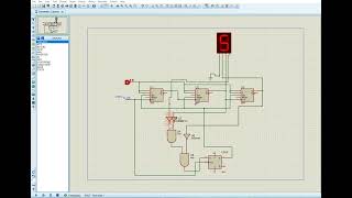 Simulation circuit intégré compteur modulo 8 proteuse isis [upl. by Esiom]