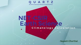 Climatology  NET  CSIR Earth Science 2016 dec calculation PART C [upl. by Elleinnod]