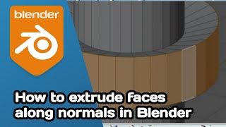 How to extrude faces along normals in blender  Blender modeling tutorials [upl. by Ferro]