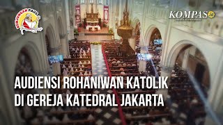 Paus Fransiskus Temui Rohaniwan Katolik di Gereja Katedral Jakarta [upl. by Euqinay401]