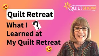 Alex Anderson LIVE  What I Learned at My Quilt Retreat [upl. by Finstad]