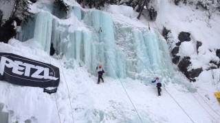 Speed Climbing during the 2014 Rjukan Ice Festival Martin Skaar Olslund [upl. by Uolymme]