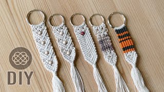 MAKE 3 DOLLAR TREE MACRAME KEYCHAINS DIY 💲 [upl. by Sirotek18]