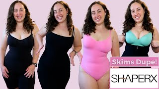 Massive SHAPERX Shapewear Try On Haul and Review  Skims Dupe [upl. by Slocum214]