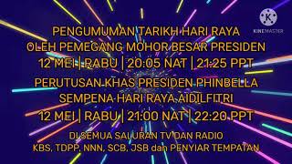 Promo Pengumuman Tarikh Hari Raya dan Perutusan Khas Presiden Phinbella [upl. by Lennahs]