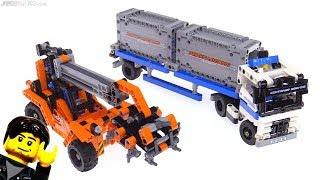 LEGO Technic 2in1 Container Yard review 42062 [upl. by Ynehteb]