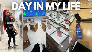 DAY IN MY LIFE  High School Vlog New iPhone Being Productive etc [upl. by Nalorac]