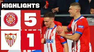 GIRONA FC 5  1 SEVILLA FC  RESUMEN  LALIGA EA SPORTS [upl. by Dj]