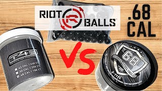 68 cal NYLON RIOT BALLS vs T4E RUBBER BALLS vs RUBBERSTEEL SHELLS [upl. by Johnathan]