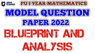 Karnataka PUC 1st year mathematics Blue print 2022 [upl. by Flem]