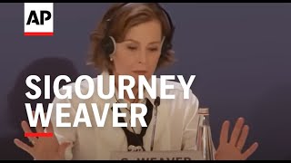 Sigourney Weaver gets emotional talking about Kamala Harris [upl. by Raeann]