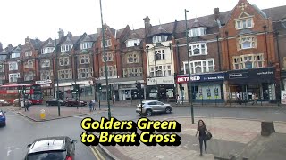 210 bus route  Golders Green to Brent Cross [upl. by Etennaej]