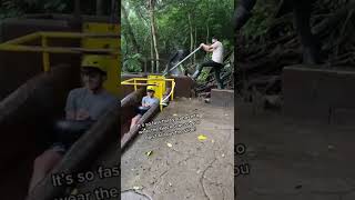 Costa Rica jungle slide  sliding down the water slide shorts [upl. by Varden]