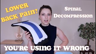 Back pain The correct way to use a back stretcher for lower back pain [upl. by Katrina]