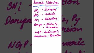 Inversion retention and recemizationSn1 Sn2 Sni  neighbouring group participation [upl. by Arim]