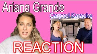 ARIANA GRANDE CARPOOL KARAOKE  REACTION [upl. by Necyla792]