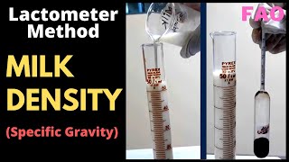 Determination of MIlk Density Specific Gravity of a Milk sampleA Complete Procedure FAO [upl. by Soisinoid234]