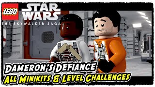 Lego Skywalker Saga Damerons Defiance All Minikits and Level Challenges [upl. by Llertnod]