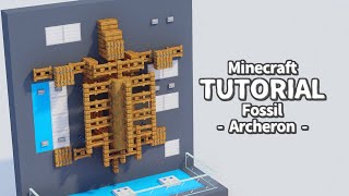 Minecraft  How to build an Archelon Fossil Specimen  Tutorial [upl. by Neelhtak]