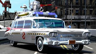 GTA IV Resurrected Ghostbusters Ecto1 Crash Testing HD [upl. by Retsevlys]