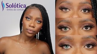 THE BEST COLOURED CONTACTS FOR DARK BROWN EYES  SOLOTICA LENSES REVIEW [upl. by Dunkin171]