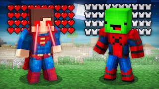 JJ and Mikey Became Spiderman and Superman in Minecraft  Maizen [upl. by Aevin]