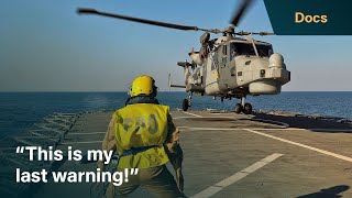 Chilling moment Iranian gunboat heads towards the Royal Navys HMS Duncan  Warship Life At Sea [upl. by Alexandria]