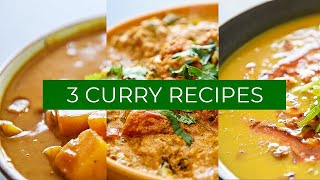 3 easy plantbased Curry Recipes to SPICE UP YOUR WEEK [upl. by Burner]