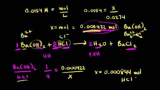 Worked example Determining solute concentration by acid–base titration  Khan Academy [upl. by Assirehs149]