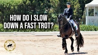 HOW DO I SLOW DOWN A FAST TROT  Dressage Mastery TV Episode 276 [upl. by Laicram]