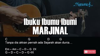 MARJINAL  Ibuku Ibumu Ibumi Guitar Chords Lyrics [upl. by Pansy317]