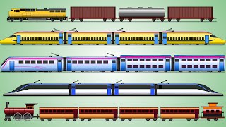 Learning Train  Freight Train  Railway Vehicles for Kids  My Little TV [upl. by Enortna]